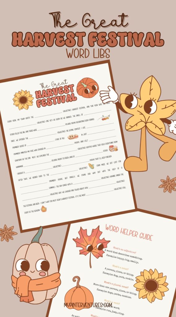 The Great Harvest Festival Word Libs Printable