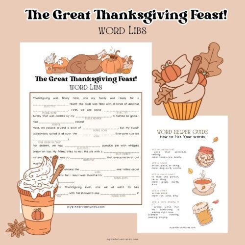 The Great Thanksgiving Feast Word Libs - My Pinterventures