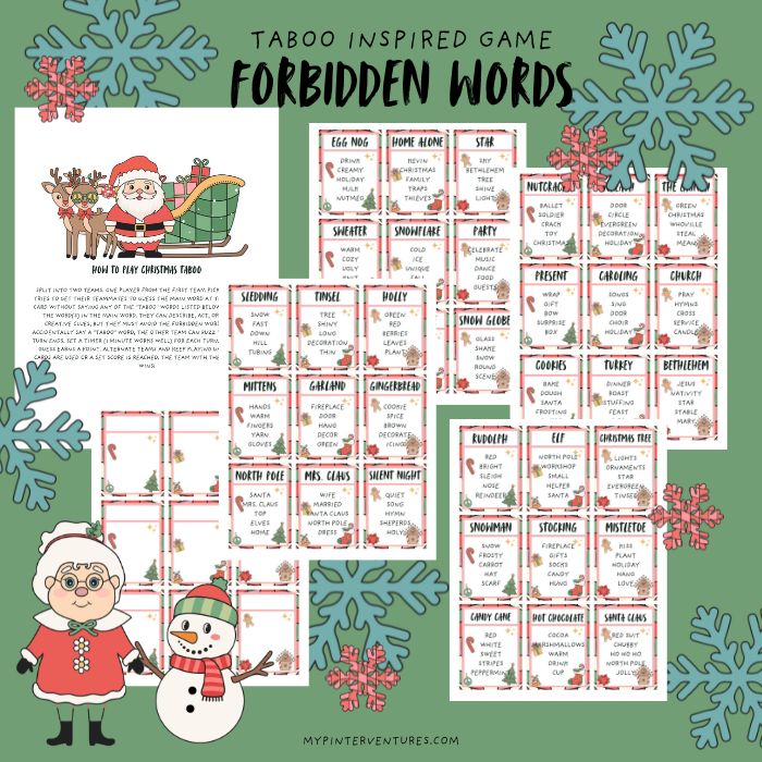 Christmas Taboo Forbidden Words slider