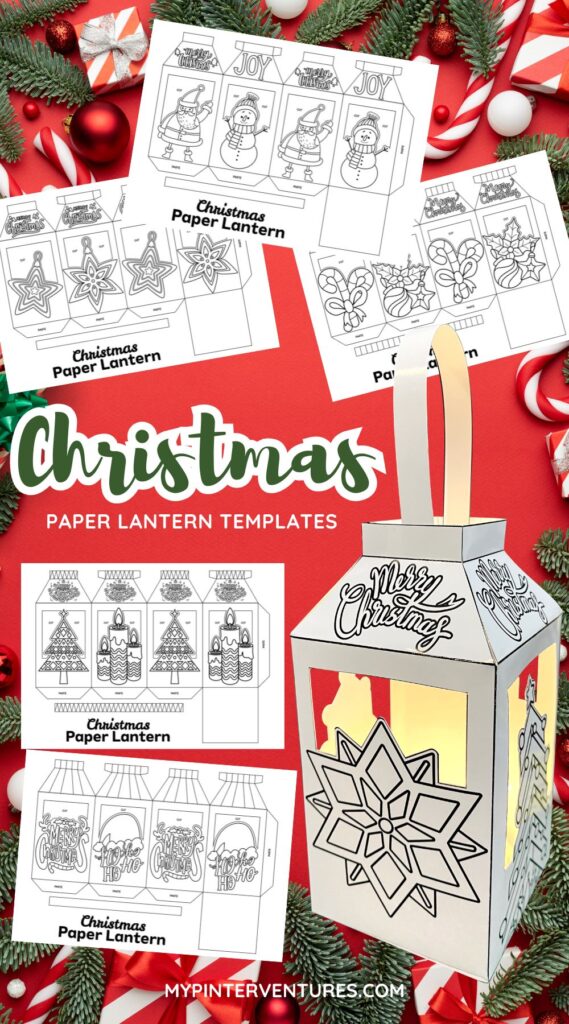 Christmas Paper Lantern Templates 