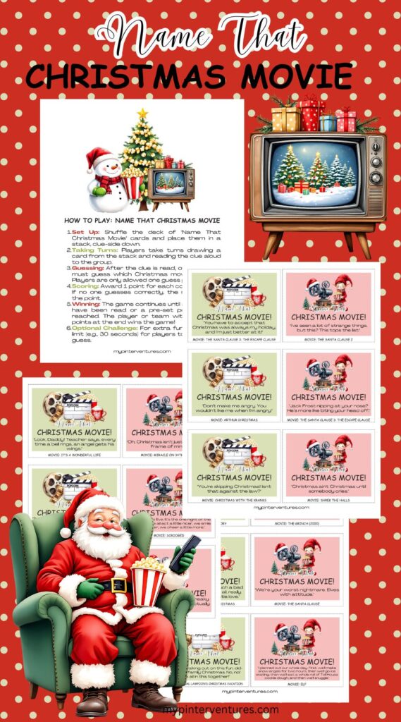 Name That Christmas Movie Game Printable.