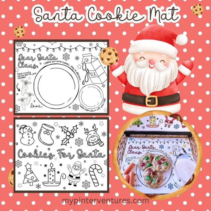 Santa Cookie Mat and Cookies Sign slider