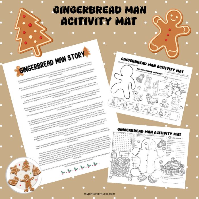 Gingerbread Man Activity Mat Story.