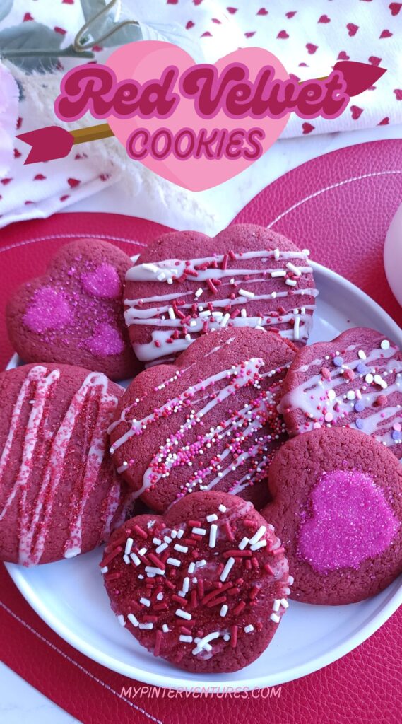 Red Velvet Cookies for Valentine's Day.
