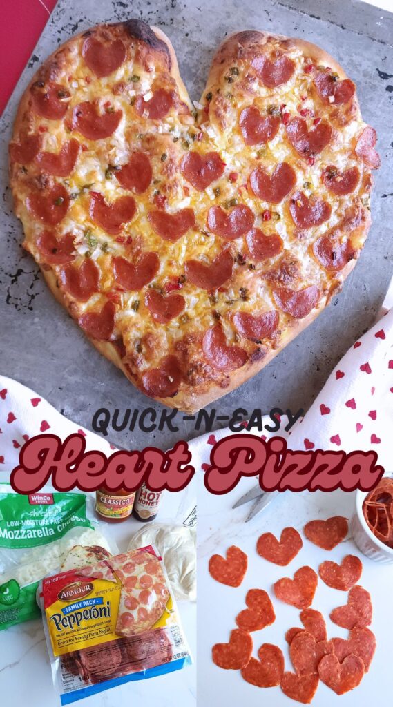 How to make a heart pizza for Valentine's Day.